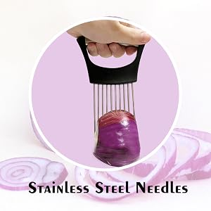 neddles of the onion slicer