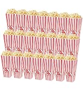 Tebery 21 Pack Plastic Open-Top Popcorn Boxes Reusable Popcorn Containers - 7.7" Tall x 4" Square