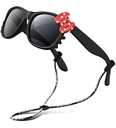 RIVBOS Kids Sunglasses for Girls Boys with Strap Polarized UV Protection Flexible Rubber Shades R...