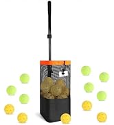 Flycoop Tennis Ball Hopper & Pickleball Picker Upper, Ball Collector Hopper Holds 60 Tennis Balls...
