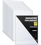 HYARUAT Magazine Toploader - 7mm Thick Plastic Sleeves, 9x11.5 Top Loader Binder Magazine Protect...