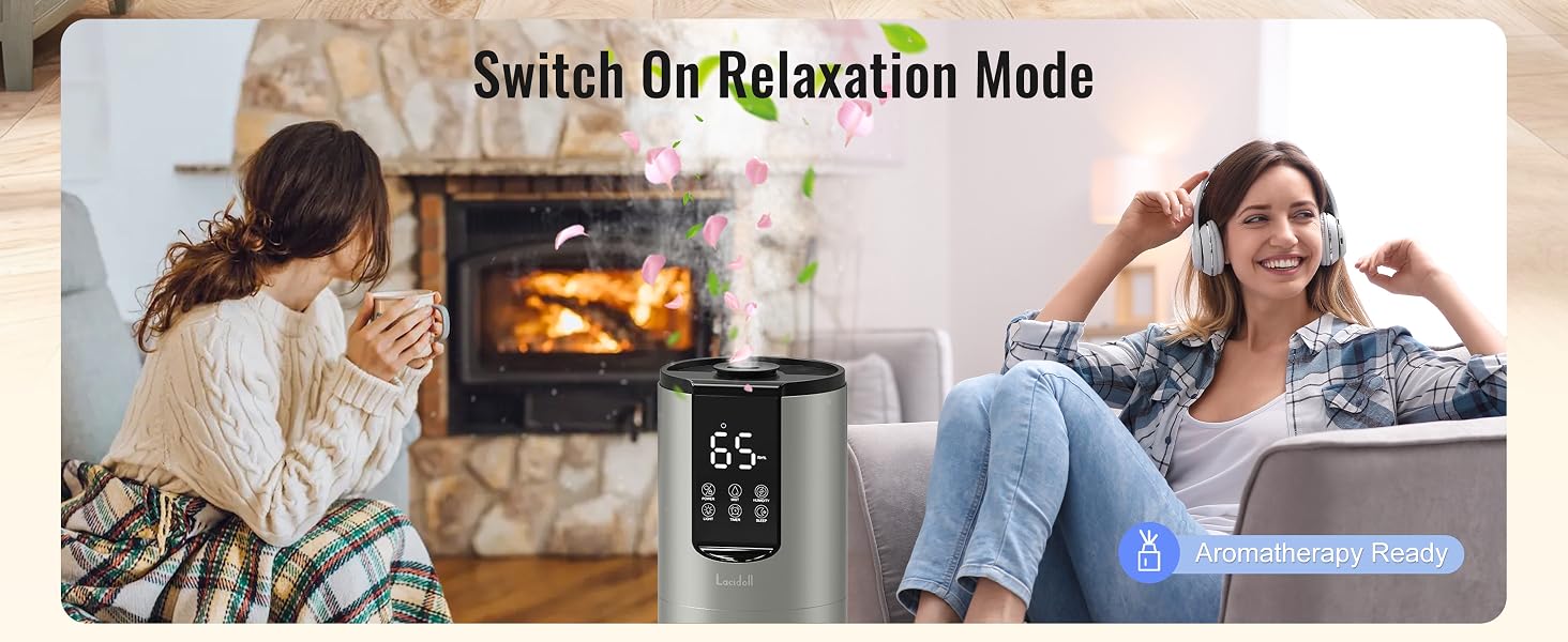 Humidifiers for bedroom, Humidifiers large room up to 500 sq ft, Easy to Clean Humidifier