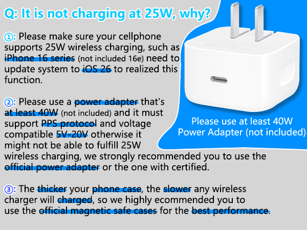 wireless charger qi2 25w