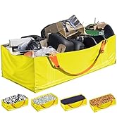 Skywin Dumpster Bag - 1 Pack Yellow Large Foldable and Reusable Trash Bag for Waste Management, M...