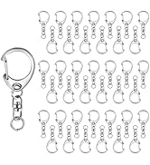 Roctee 50 pcs Lobster Clasp Key, Keychain Clip, Swivel Clasps Lanyard Snap Hook, DIY Crafts Key C...