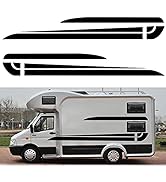 4Pcs Car Decals Motorhome Stripes Camper Van Trailer RV Sticker Caravan Decal Large Vinyl Decals/...