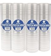NEXCOVER 18 Inch Stretch Wrap - 1200 Feet | 60 Gauge, 4 Roll Clear Plastic Self-adhering Stretch ...