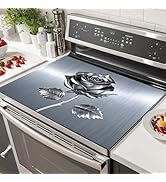 HOMETITUTE Dish Drying Mat Silver Rose Kitchen Stove Top Covers Pad 28 x 20 inches Coffee Bar Acc...
