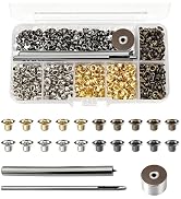 800pcs 3mm Grommets Eyelets with 3Pcs Grommet kit Setting Tool Kit for Leather Shoes Clothes Craf...