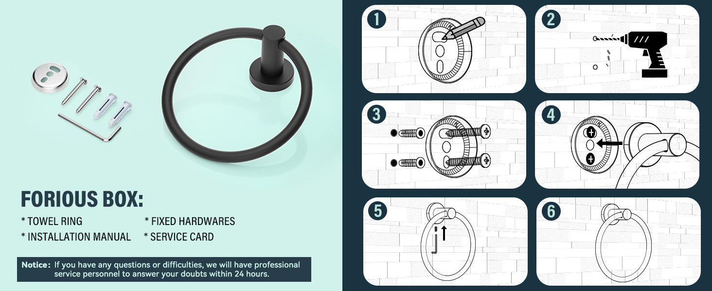matte black towel ring