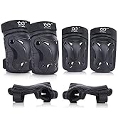 TXJ Sports Knee Pads Elbow Pads with Wrist Guards Protective Gear Set for Kids Youth Skateboard S...