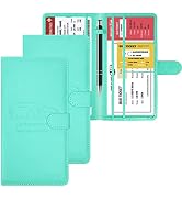 Car Registration and Insurance Card Holder with Magnetic Closure, Leather Vehicle Glove Box Autom...