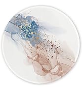 Auhoahsil Mouse Pad, Marble Theme Round Non-Slip Rubber Mousepad with Stitched Edges for Wireless...