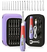 Yarniss Crochet Hooks with Counter 2.0mm-14.0mm,18 Size Digital Counting & Lighted Crochet Hooks ...