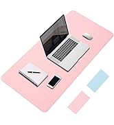 YXLILI Mouse Pad 31.5X15.8Inch XXL Large Desk Pad Dual-Sided PU Leather Desk Protector Blotter Ex...