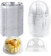 50 Pack 2 Inch of Clear plastic mini cake box muffins box cookies cookies muffins dome box weddin...