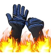 BBQ Gloves, Oven Gloves Original 2 Pack1472? Extreme Heat Resistant, Grilling Gloves Silicone Non...