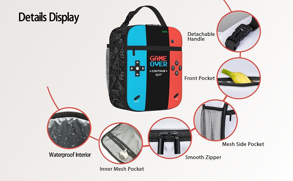Game Over lunch bag