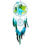 Basumee Dinosaur Dream Catcher for Kids Feather Dream Catchers Handmade Home Décor Wall Hanging w...