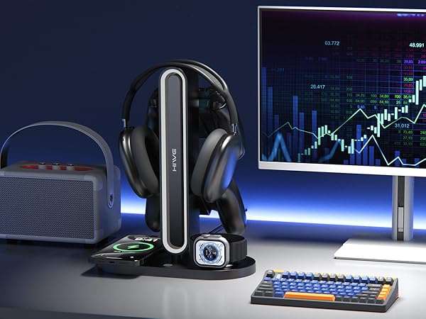 RGB headphone stand