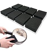 Krisler 8pc Black Carborundum Sponge Nano Emery Sponges Caspian Stone Pot Clean Brush Rust Eraser...