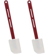 Commercial Rubber Spatulas Pack of 2, 10-Inch Silicone Rubber Spatula for Baking, Nonstick Cookin...