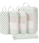 Narwey 5 Set Compression Packing Cubes for Travel, Luggage Packing Organizer Bags for Carry on Su...