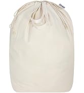 Canvas Laundry Bags with Handles & Square Base18"Lx18"Wx27.6"H, Extra Large Heavy Duty Laundry Ba...