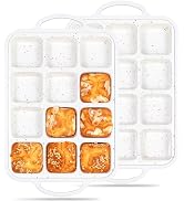 AOTASO 2 Pcs Brownie Pan with Dividers Silicone Nonstick Mini Individual 12 Cup Square Muffin Cup...