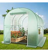 Walk-in Greenhouse, 10x7x7 FT Heavy Duty Tunnel Green House for Outdoors, Portable Green Houses f...