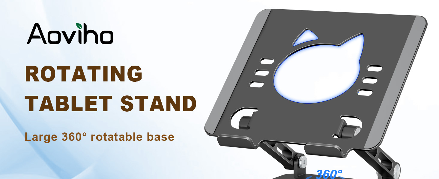 black tablet stand