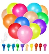 GYIPFIPA 120 Pack Balloons Assorted Color 12 Inches Rainbow Latex Balloons, 10 Bright Color Ballo...