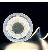 HAMRVL COB LED Strip Lights white 4000k DC24V,480leds/M 16.4ft,Super Bright CRI90 Flexible LED Ta...
