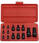 NEIKO 01141B Allen-Bit Socket Set, Metric Socket Set, 2.5 mm to 19 mm, 1/4-Inch, 3/8-Inch, and 1/...