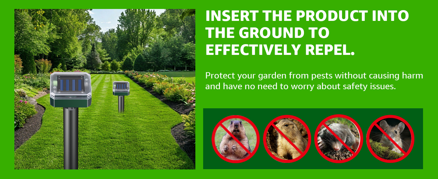 Mole Repellent Solar Powered