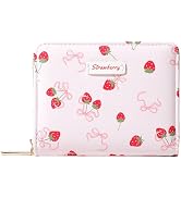 Sunwel Fashion Women Cute Print Wallets with Credit Card Slots ID Window & Zipper Coin Pouch (STR...