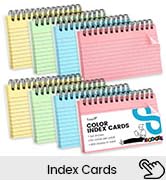 Koogel Spiral Index Cards 3x5 Ruled, Multicolor Spiral Bound FlashCards with Waterproof Cover, Te...