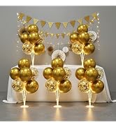 6 Set Balloon Stand Table Centerpieces with LED Lights for Party Decor, Balloons Centerpieces for...