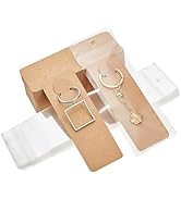 PH PandaHall 100 Sets Long Keychain Display Cards with Self-Sealing Bags, 4.7 x 2 Inch Paper Keyr...