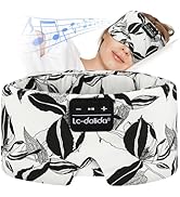 LC-dolida Sleep Mask with Bluetooth Headphones, Extra Large Silk Eye Mask for Sleeping Side Day S...