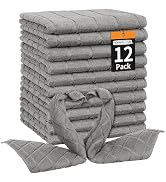 HOMERHYME Microfiber Washcloths, 12 Pack Wash Cloths Face Towels, Soft Lint Free Quick Dry Bulk A...