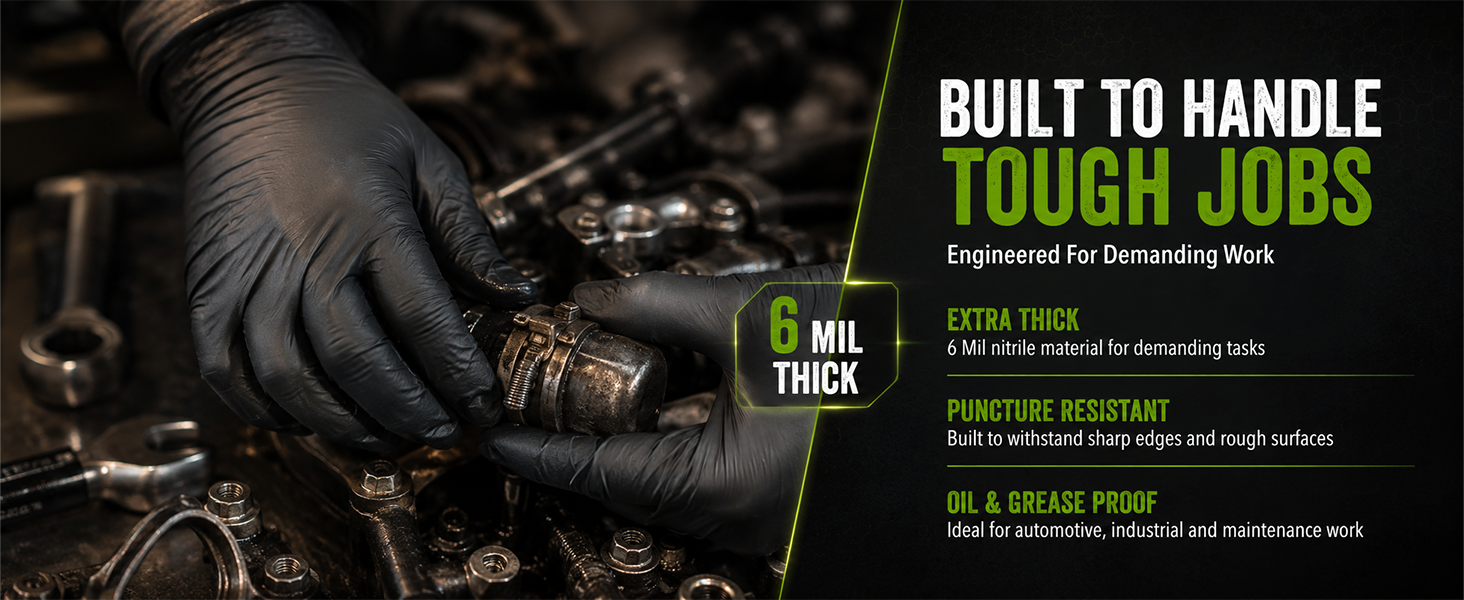 6 mil black nitrile gloves latex free