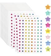 Roamall 3520 PCS Small Star Stickers for Kids - 0.4" Mini Smiley Face Stickers Colorful Happy Fac...