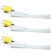 DROK K Type Thermocouple Probe - 3 Pack Type K Temperature Probes & Sensors for Thermocouple Ther...