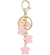 Suweibuke Initial Letter Keychain with Love You Heart, Cute Key Chain Gift for Women Girl, Charm ...