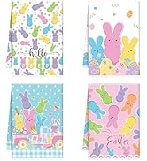InIsaJace Easter Kitchen Towels Set of 4, Hello Bunny Dish Towels Gifts for Cooking Cleaning, Spr...