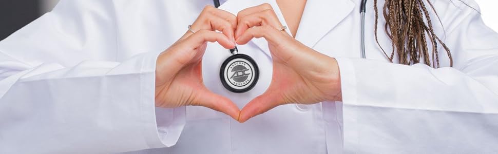 Medical professional who loves her ADC stethoscope.