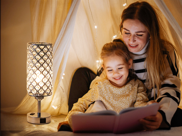 crystal lamp set of 2