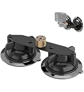 MINIFOCUS Double Suction Cup Mount, Twist-Lock Dual Suction Cup Base with Camera Thread Adapter, ...