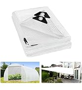 ANGAR 16 Mil Clear Greenhouse Tarp, 6x8FT Heavy Duty Waterproof Clear Tarps with Grommets, UV Res...